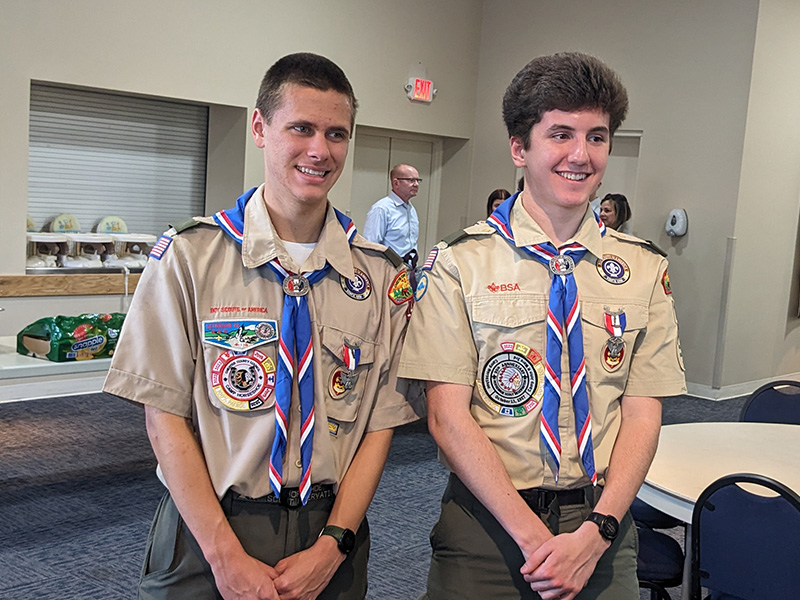 LucaBenEagle Ben Pentz & Luca Urbanic Eagle Court of Honor