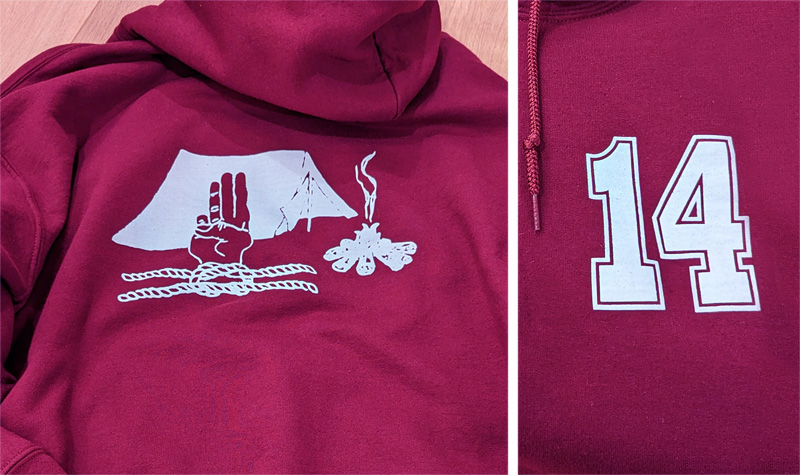 Maroon Hoodies for Troop 14